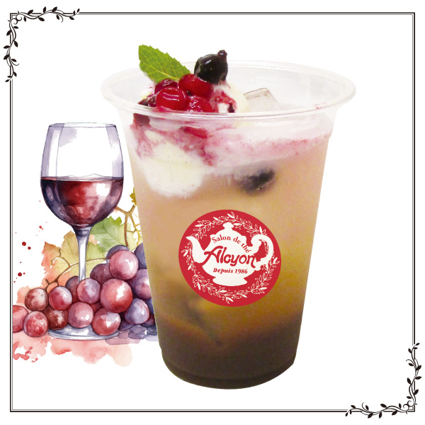 紅茶のクリームソーダ サングリア風
