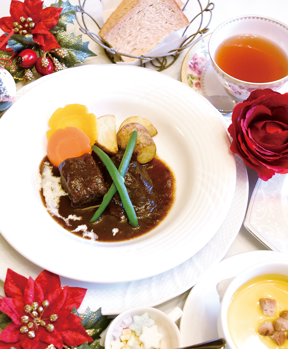 アルションセット：牛ホホ肉の赤ワイン煮込み