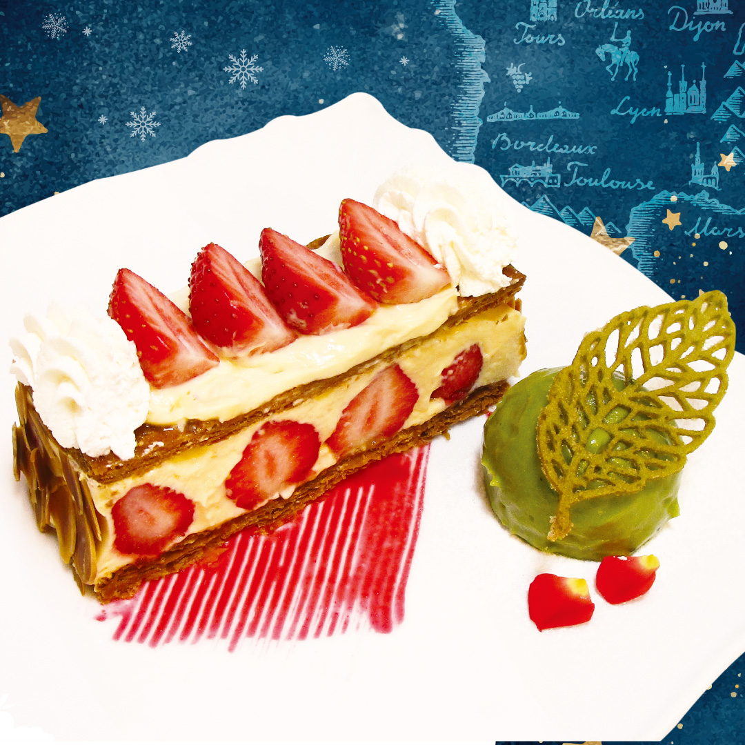 冬苺の贅沢ナポレオンパイ