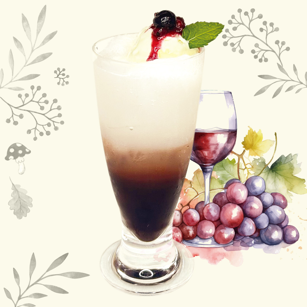 紅茶のクリームソーダ