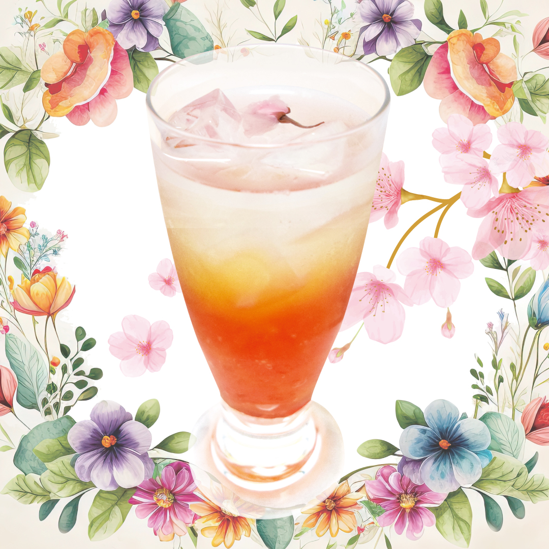 桜香る煎茶ティーソーダ